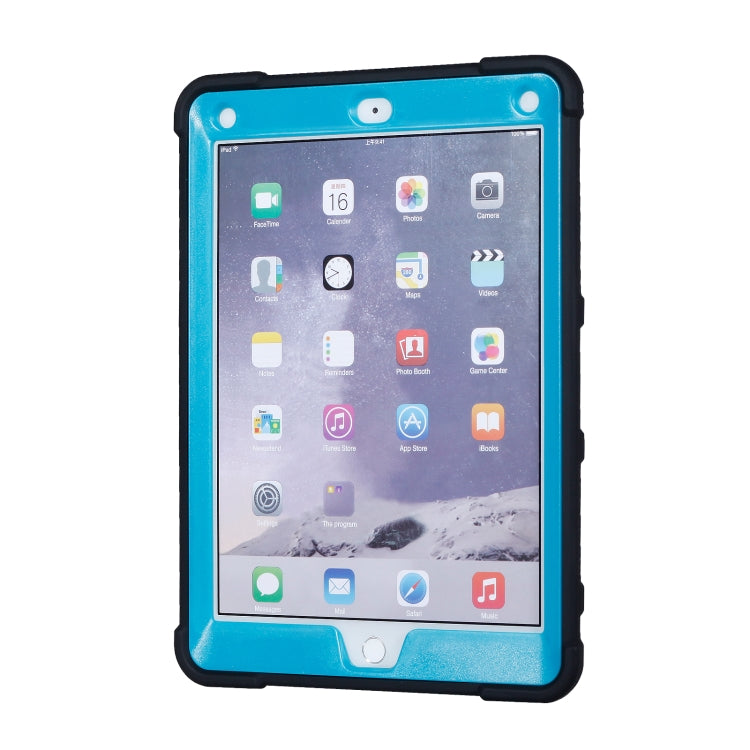 C5 Four Corners Shockproof Silicone + PC Protective Case with Holder For iPad Air 2 / iPad 6