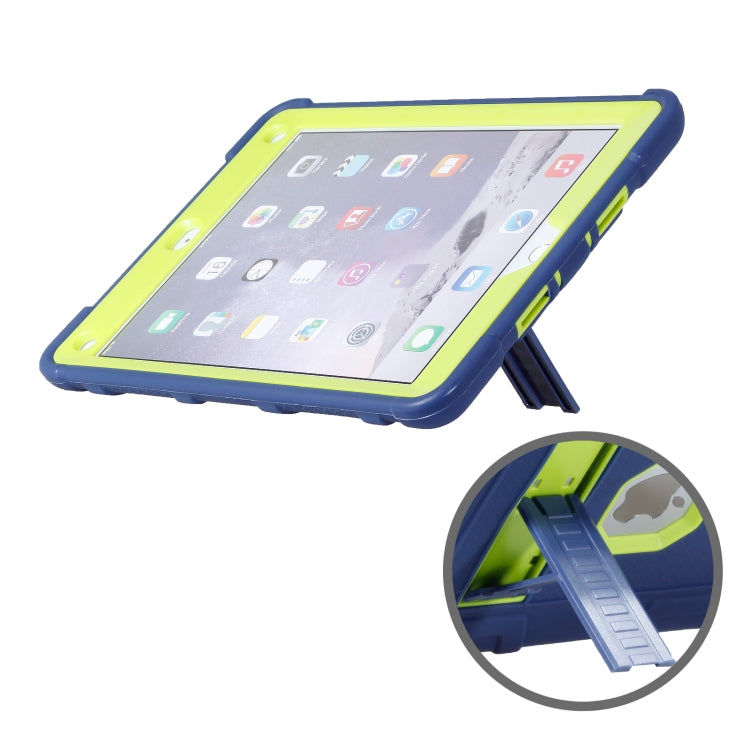 C5 Four Corners Shockproof Silicone + PC Protective Case with Holder For iPad Air 2 / iPad 6