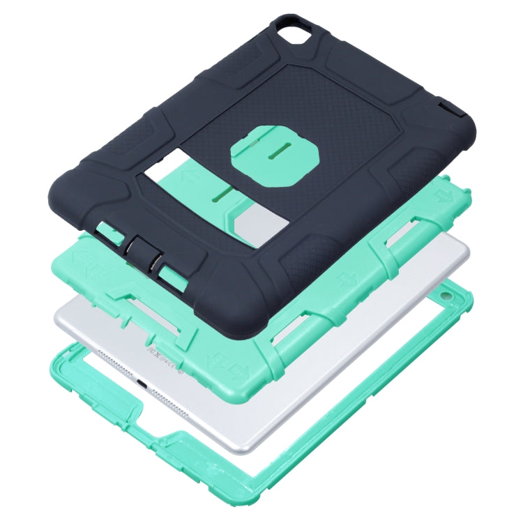 C5 Four Corners Shockproof Silicone + PC Protective Case with Holder For iPad Air 2 / iPad 6