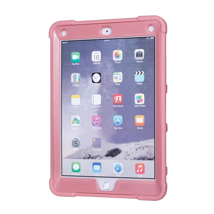 C5 Four Corners Shockproof Silicone + PC Protective Case with Holder For iPad Air 2 / iPad 6