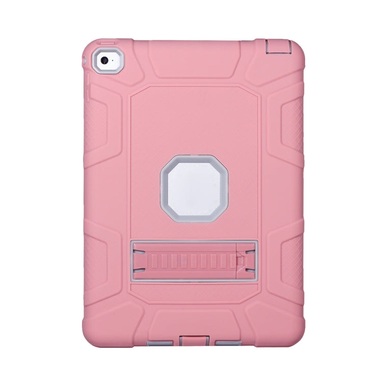 C5 Four Corners Shockproof Silicone + PC Protective Case with Holder For iPad Air 2 / iPad 6