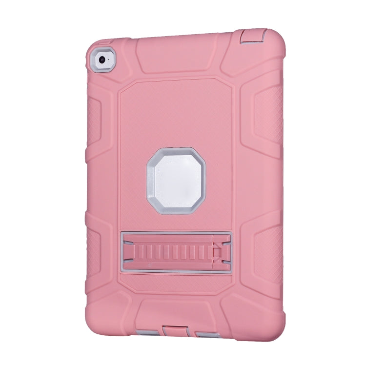 C5 Four Corners Shockproof Silicone + PC Protective Case with Holder For iPad Air 2 / iPad 6