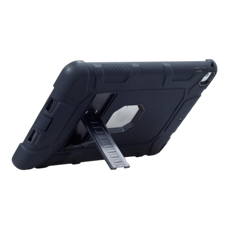 C5 Four Corners Shockproof Silicone + PC Protective Case with Holder For iPad 9.7 2018 / 2017