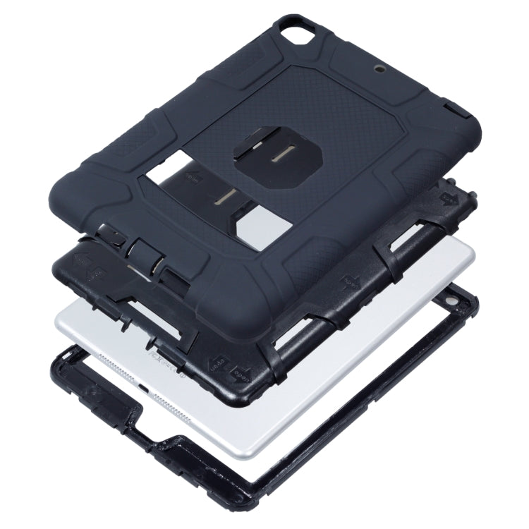 C5 Four Corners Shockproof Silicone + PC Protective Case with Holder For iPad 9.7 2018 / 2017