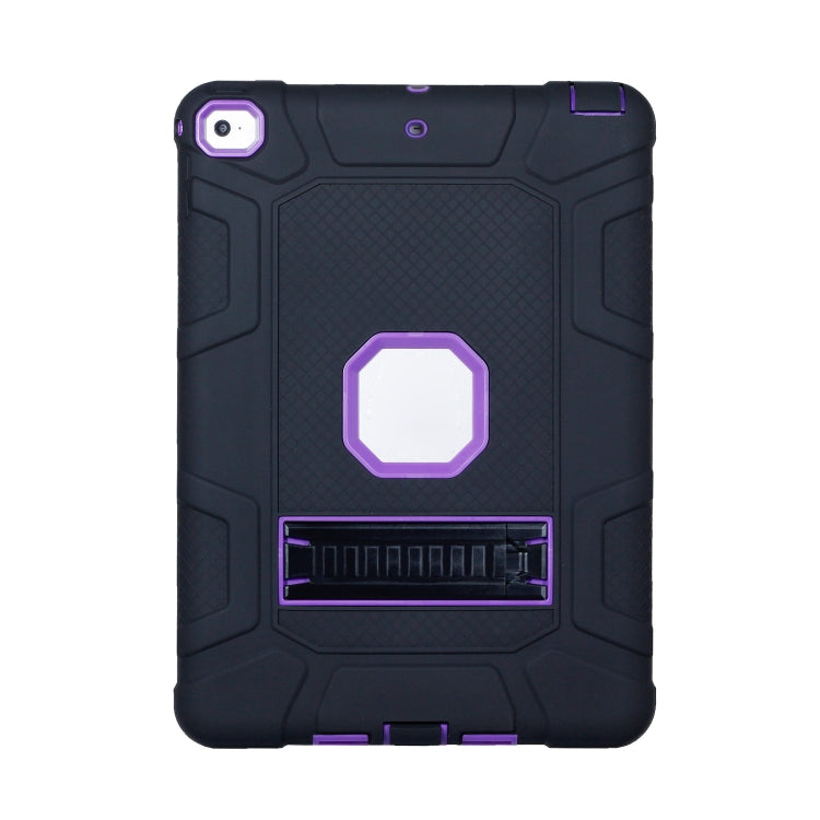 C5 Four Corners Shockproof Silicone + PC Protective Case with Holder For iPad 9.7 2018 / 2017