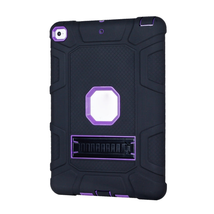 C5 Four Corners Shockproof Silicone + PC Protective Case with Holder For iPad 9.7 2018 / 2017