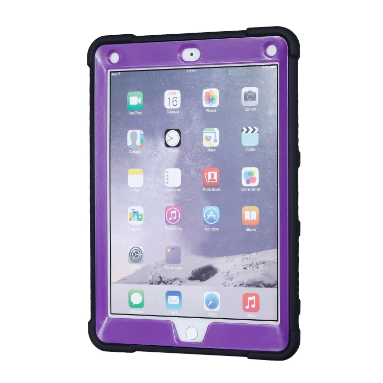 C5 Four Corners Shockproof Silicone + PC Protective Case with Holder For iPad 9.7 2018 / 2017