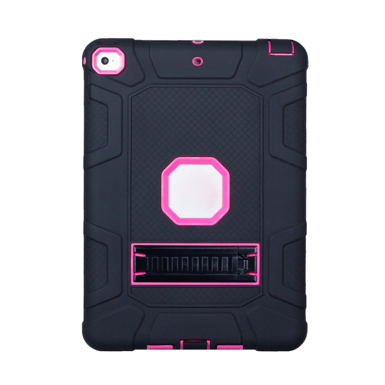 C5 Four Corners Shockproof Silicone + PC Protective Case with Holder For iPad 9.7 2018 / 2017