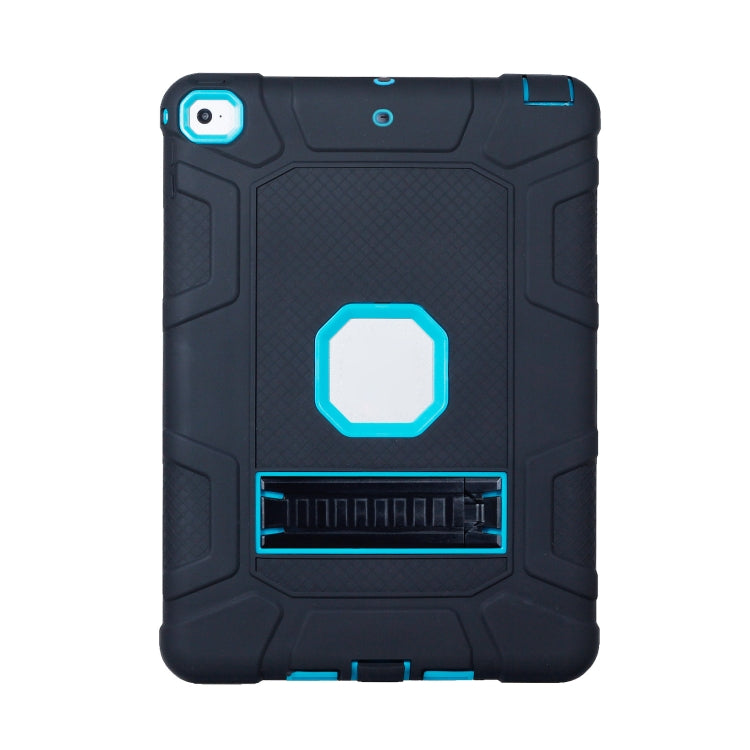 C5 Four Corners Shockproof Silicone + PC Protective Case with Holder For iPad 9.7 2018 / 2017