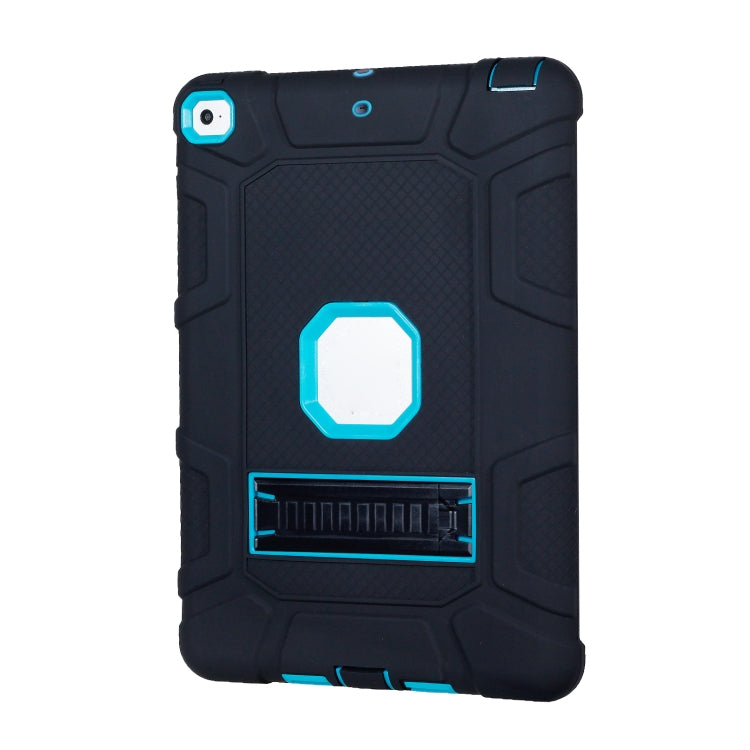 C5 Four Corners Shockproof Silicone + PC Protective Case with Holder For iPad 9.7 2018 / 2017