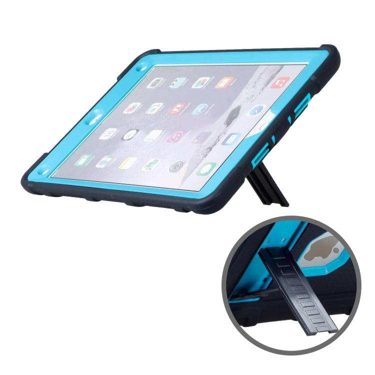 C5 Four Corners Shockproof Silicone + PC Protective Case with Holder For iPad 9.7 2018 / 2017
