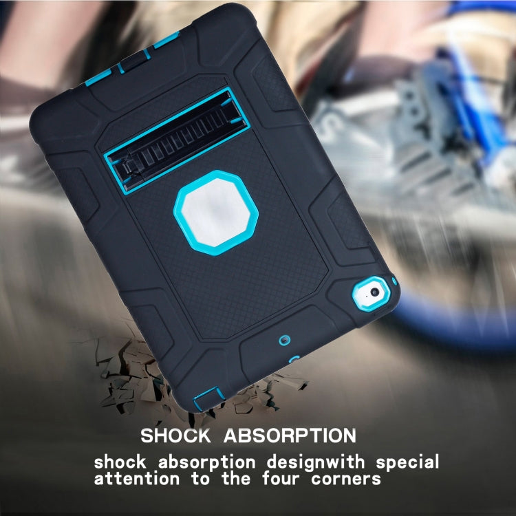 C5 Four Corners Shockproof Silicone + PC Protective Case with Holder For iPad 9.7 2018 / 2017