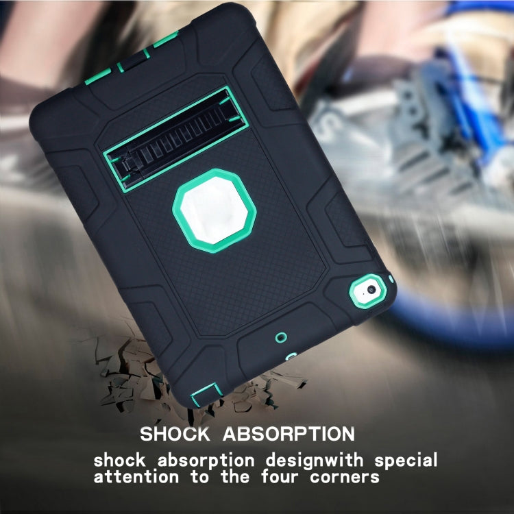 C5 Four Corners Shockproof Silicone + PC Protective Case with Holder For iPad 9.7 2018 / 2017