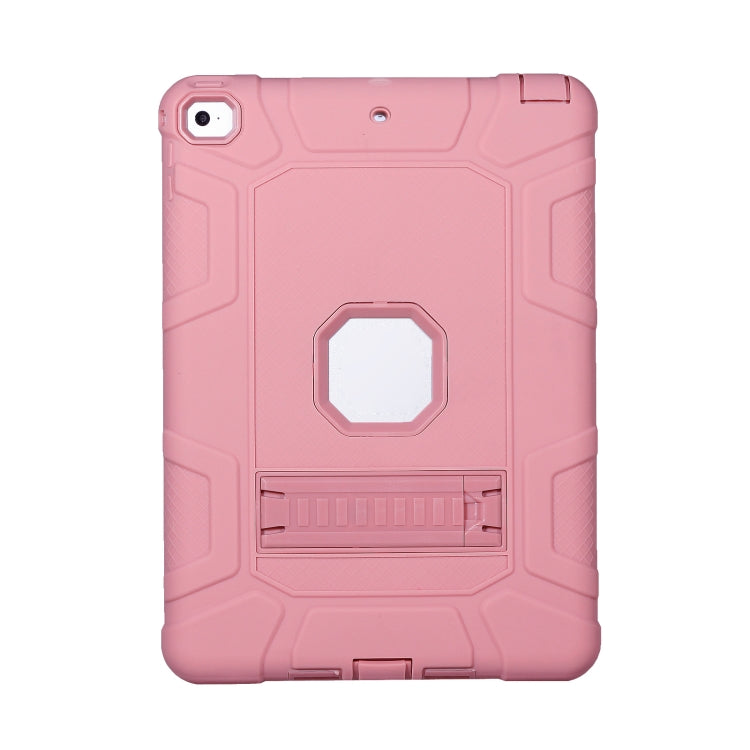 C5 Four Corners Shockproof Silicone + PC Protective Case with Holder For iPad 9.7 2018 / 2017
