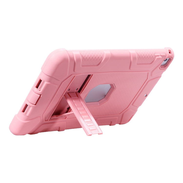 C5 Four Corners Shockproof Silicone + PC Protective Case with Holder For iPad 9.7 2018 / 2017