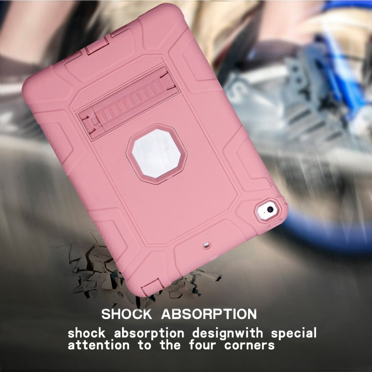 C5 Four Corners Shockproof Silicone + PC Protective Case with Holder For iPad 9.7 2018 / 2017