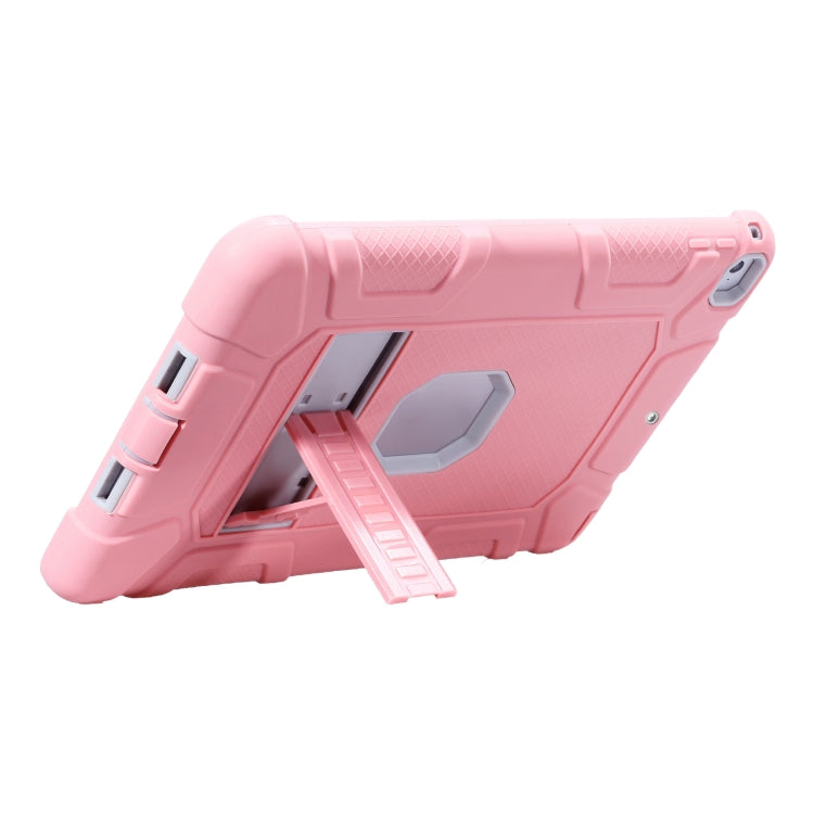 C5 Four Corners Shockproof Silicone + PC Protective Case with Holder For iPad 9.7 2018 / 2017