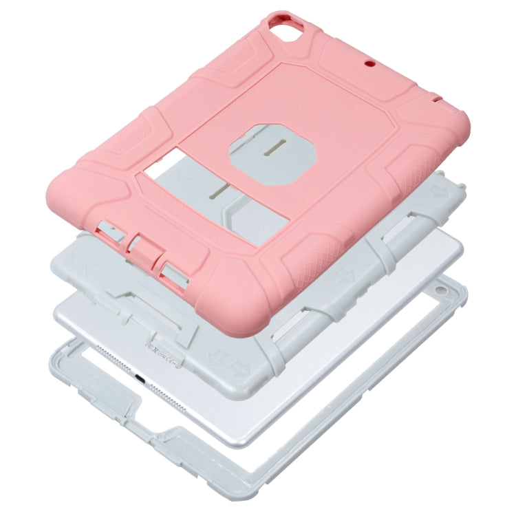 C5 Four Corners Shockproof Silicone + PC Protective Case with Holder For iPad 9.7 2018 / 2017