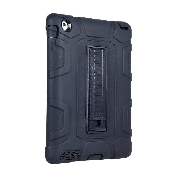 C5 Four Corners Shockproof Silicone + PC Protective Case with Holder For iPad 4 / 3 / 2