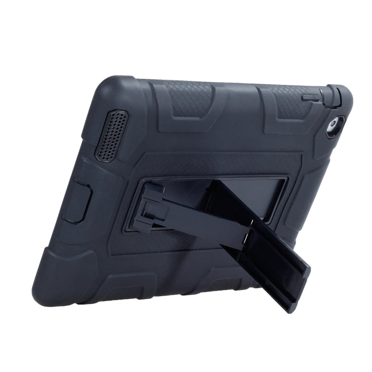 C5 Four Corners Shockproof Silicone + PC Protective Case with Holder For iPad 4 / 3 / 2