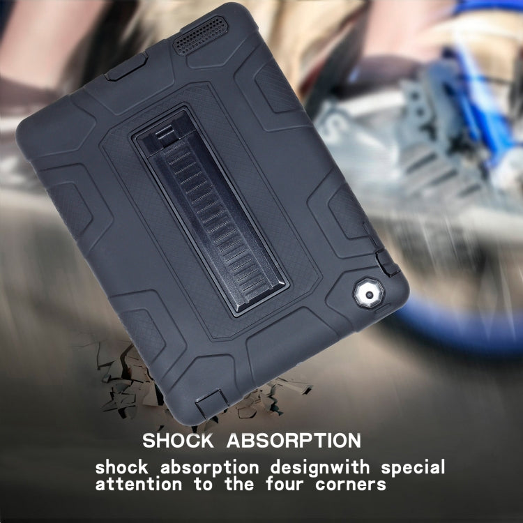 C5 Four Corners Shockproof Silicone + PC Protective Case with Holder For iPad 4 / 3 / 2