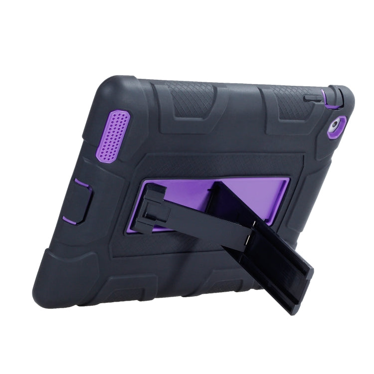 C5 Four Corners Shockproof Silicone + PC Protective Case with Holder For iPad 4 / 3 / 2