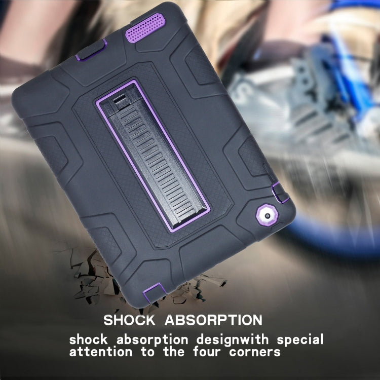 C5 Four Corners Shockproof Silicone + PC Protective Case with Holder For iPad 4 / 3 / 2