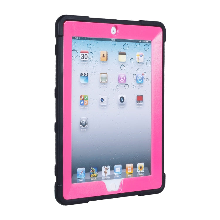 C5 Four Corners Shockproof Silicone + PC Protective Case with Holder For iPad 4 / 3 / 2