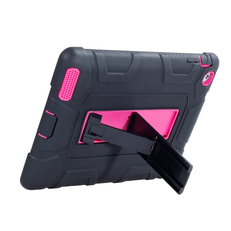 C5 Four Corners Shockproof Silicone + PC Protective Case with Holder For iPad 4 / 3 / 2