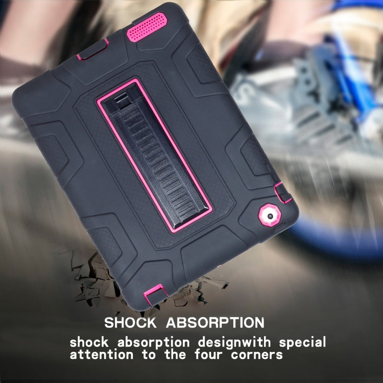C5 Four Corners Shockproof Silicone + PC Protective Case with Holder For iPad 4 / 3 / 2