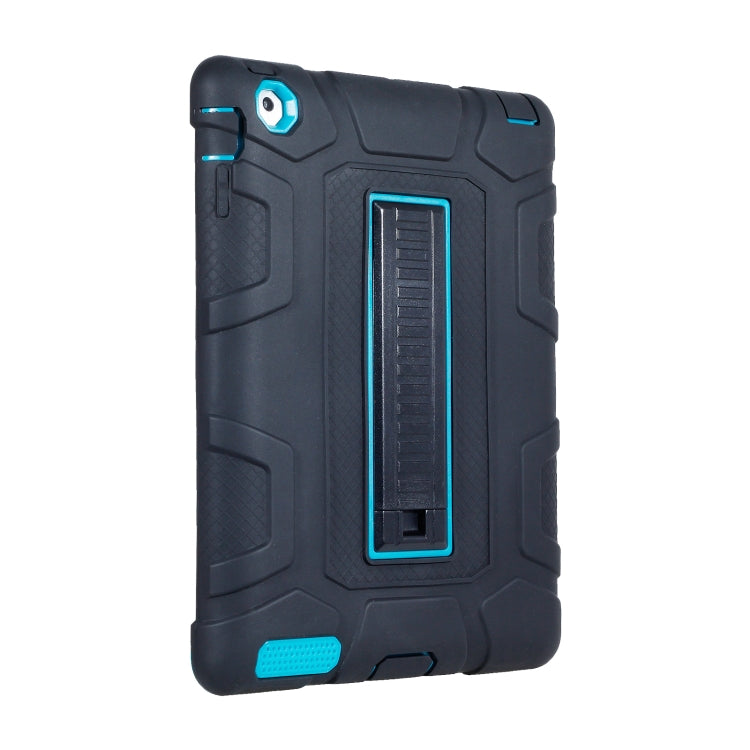 C5 Four Corners Shockproof Silicone + PC Protective Case with Holder For iPad 4 / 3 / 2