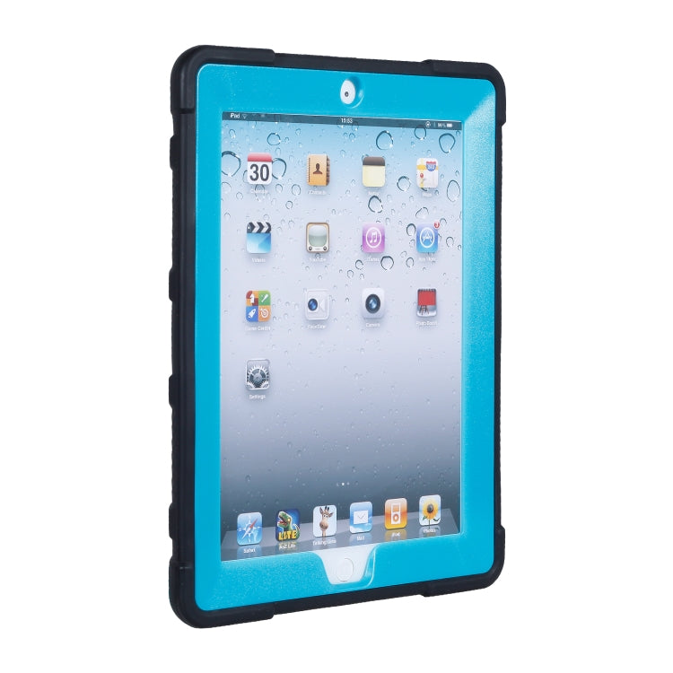 C5 Four Corners Shockproof Silicone + PC Protective Case with Holder For iPad 4 / 3 / 2