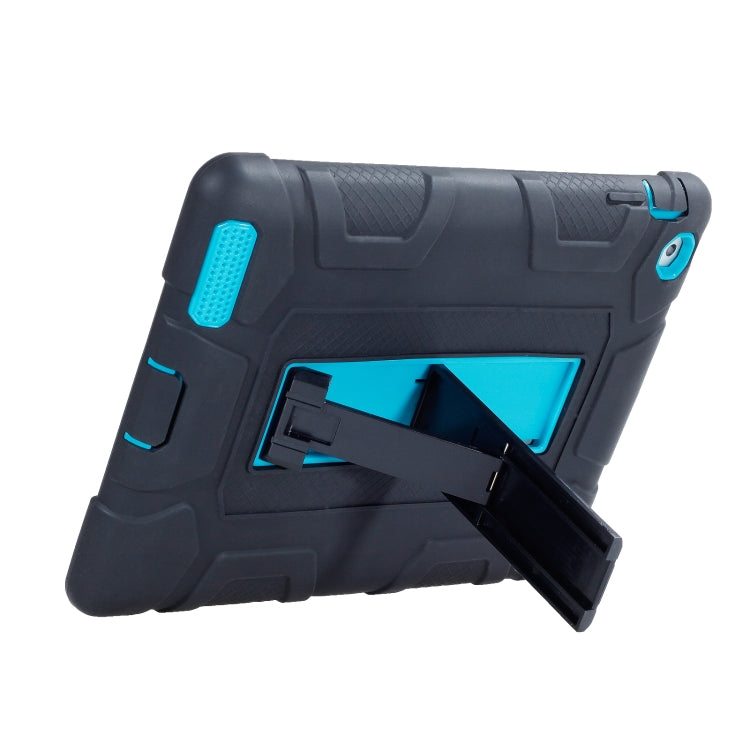 C5 Four Corners Shockproof Silicone + PC Protective Case with Holder For iPad 4 / 3 / 2