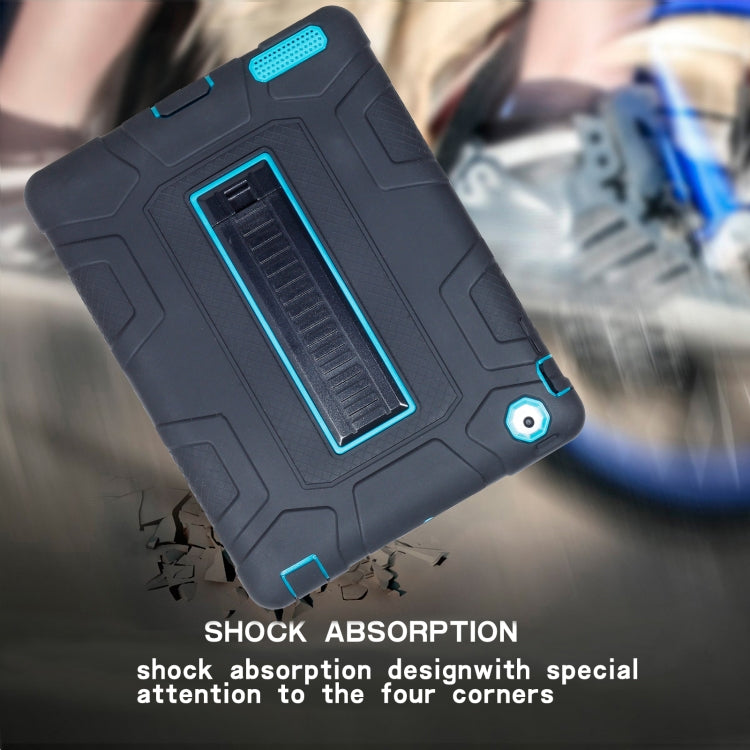 C5 Four Corners Shockproof Silicone + PC Protective Case with Holder For iPad 4 / 3 / 2