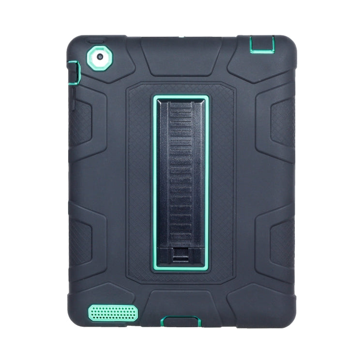 C5 Four Corners Shockproof Silicone + PC Protective Case with Holder For iPad 4 / 3 / 2