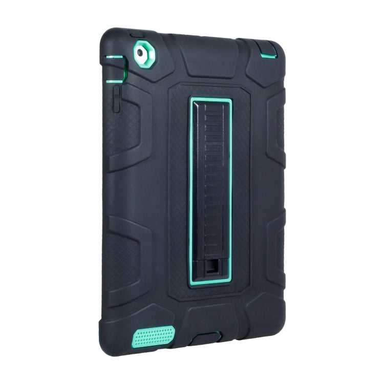 C5 Four Corners Shockproof Silicone + PC Protective Case with Holder For iPad 4 / 3 / 2