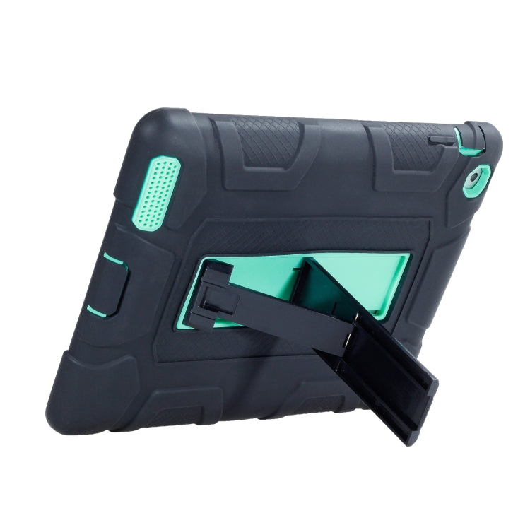 C5 Four Corners Shockproof Silicone + PC Protective Case with Holder For iPad 4 / 3 / 2