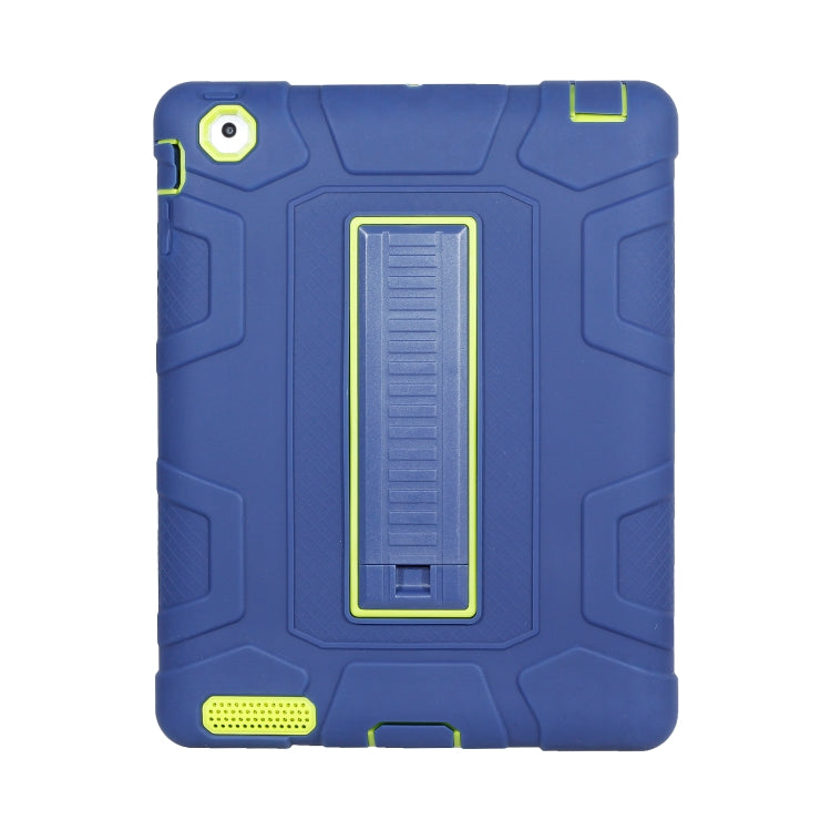 C5 Four Corners Shockproof Silicone + PC Protective Case with Holder For iPad 4 / 3 / 2