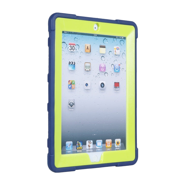C5 Four Corners Shockproof Silicone + PC Protective Case with Holder For iPad 4 / 3 / 2