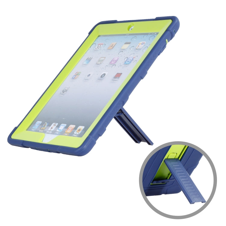 C5 Four Corners Shockproof Silicone + PC Protective Case with Holder For iPad 4 / 3 / 2