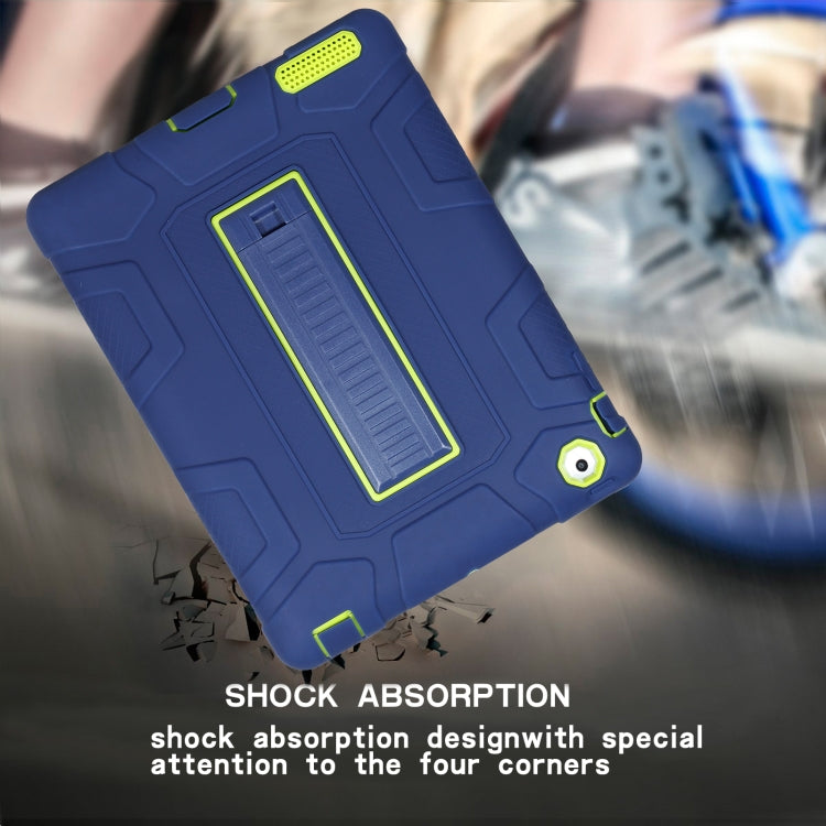 C5 Four Corners Shockproof Silicone + PC Protective Case with Holder For iPad 4 / 3 / 2