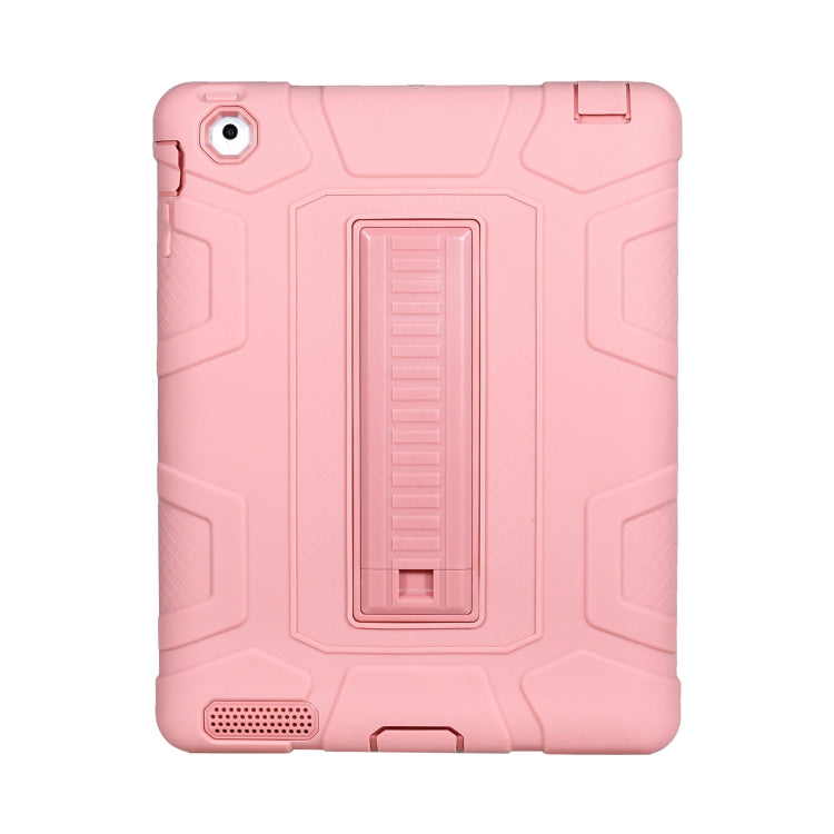 C5 Four Corners Shockproof Silicone + PC Protective Case with Holder For iPad 4 / 3 / 2