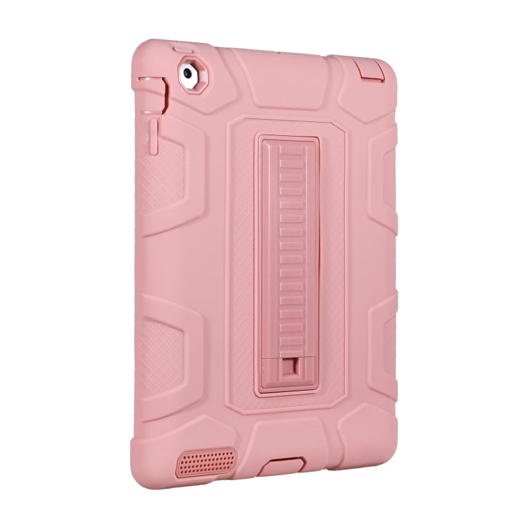 C5 Four Corners Shockproof Silicone + PC Protective Case with Holder For iPad 4 / 3 / 2