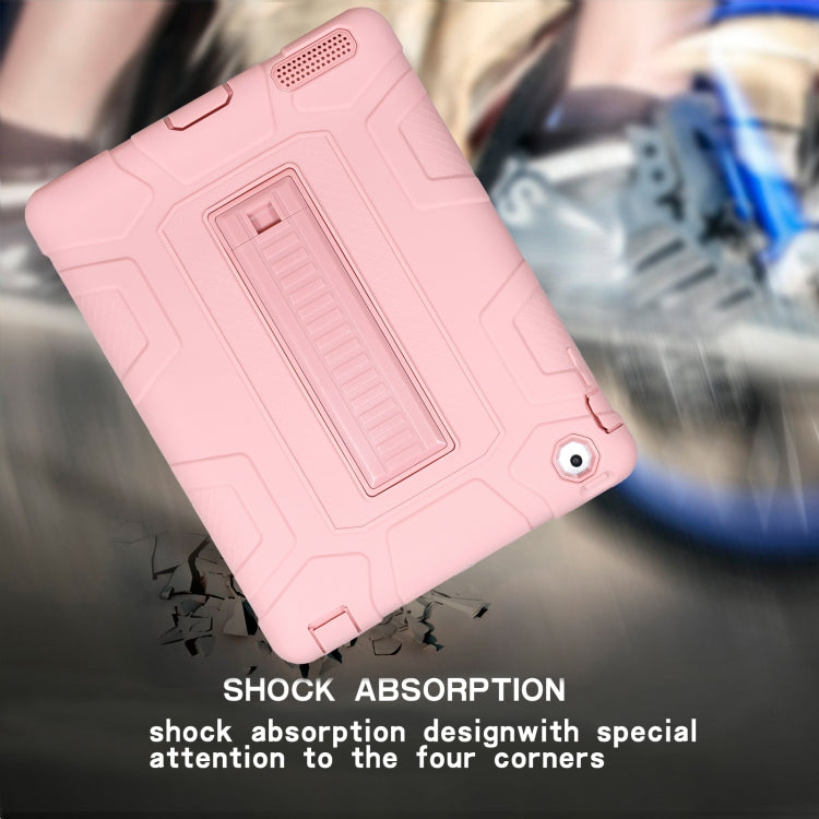 C5 Four Corners Shockproof Silicone + PC Protective Case with Holder For iPad 4 / 3 / 2