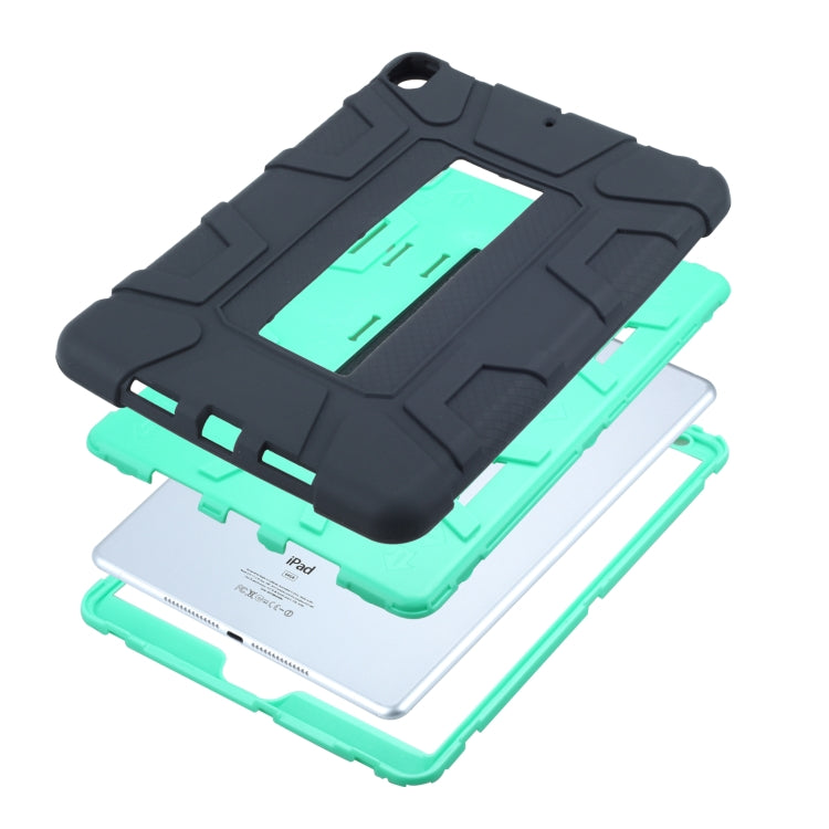 C5 Four Corners Shockproof Silicone + PC Protective Case with Holder For iPad Air 3 10.5 2019 / iPad Pro 10.5