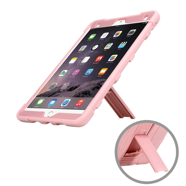 C5 Four Corners Shockproof Silicone + PC Protective Case with Holder For iPad Air 3 10.5 2019 / iPad Pro 10.5