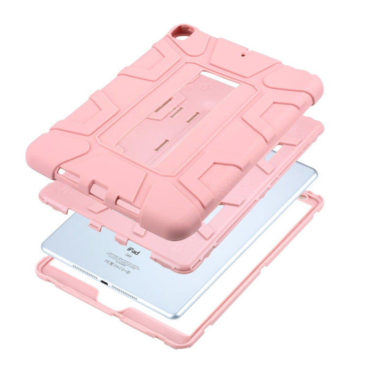 C5 Four Corners Shockproof Silicone + PC Protective Case with Holder For iPad Air 3 10.5 2019 / iPad Pro 10.5