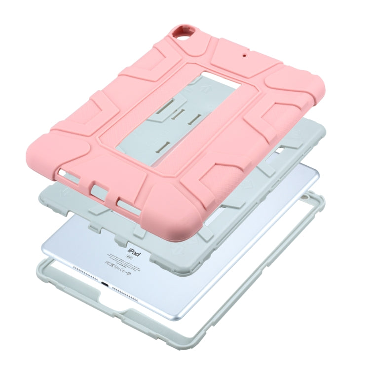 C5 Four Corners Shockproof Silicone + PC Protective Case with Holder For iPad Air 3 10.5 2019 / iPad Pro 10.5