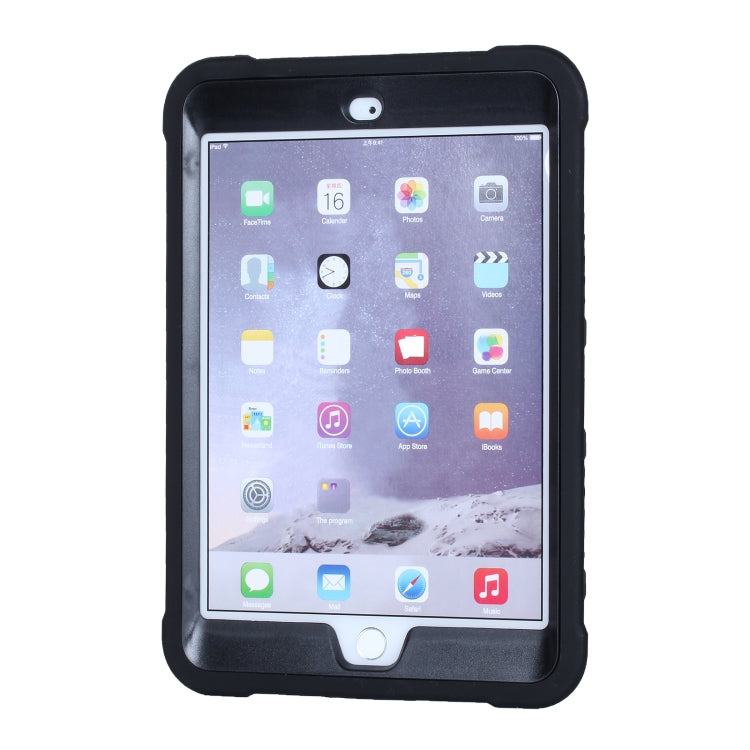 C5 Four Corners Shockproof Silicone + PC Protective Case with Holder For iPad mini 3 / 2 / 1