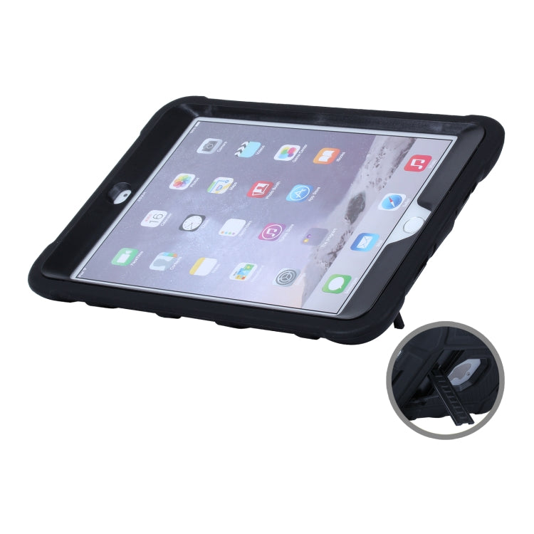 C5 Four Corners Shockproof Silicone + PC Protective Case with Holder For iPad mini 3 / 2 / 1